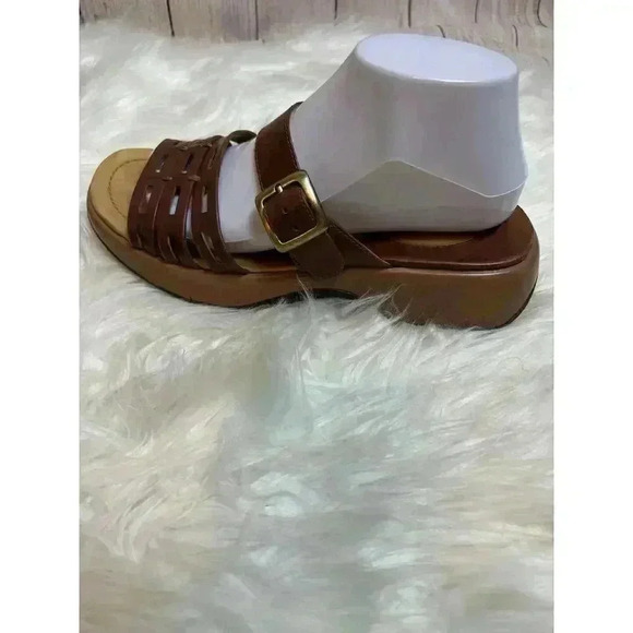 Dansko Cognac Brown Slides Sandals Size 40 - Picture 3 of 8